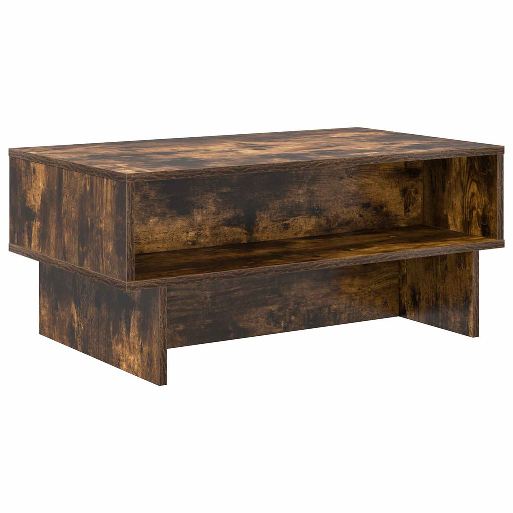 vidaXL Stolik kawowy Dąb wędzony 80 x 46 x 35 cm