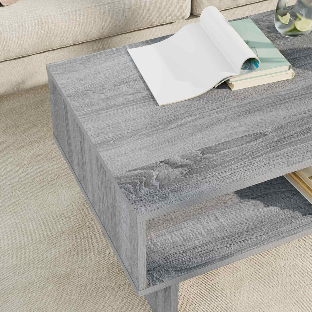 vidaXL Stolik kawowy Szary Sonoma 80 x 46 x 35 cm