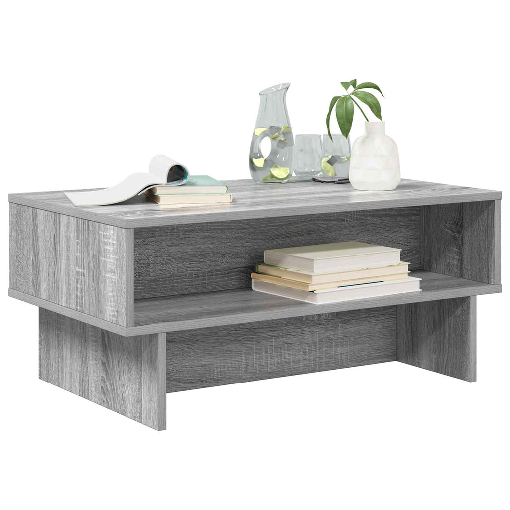 vidaXL Stolik kawowy Szary Sonoma 80 x 46 x 35 cm