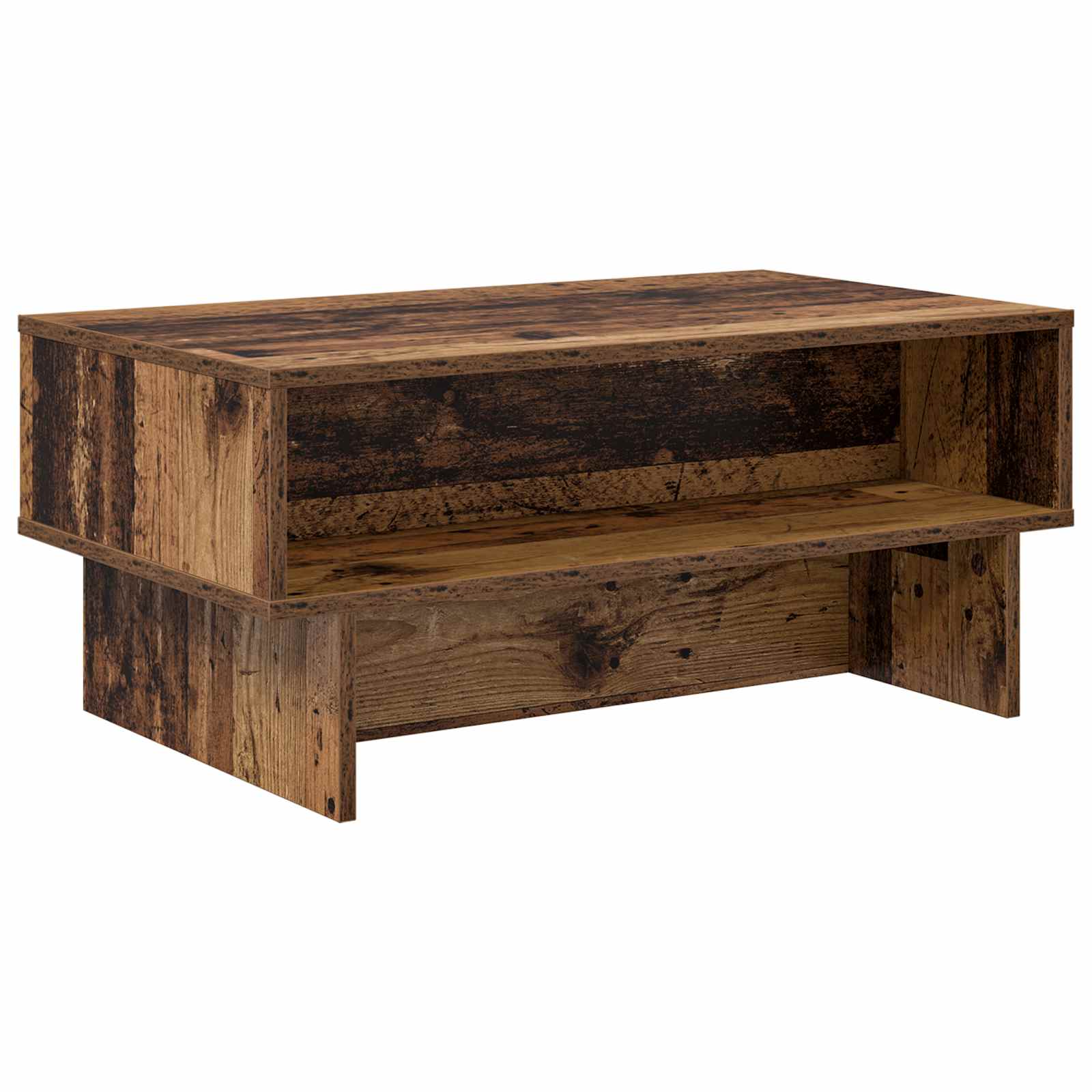 vidaXL Stolik kawowy Stare drewno 80 x 46 x 35 cm