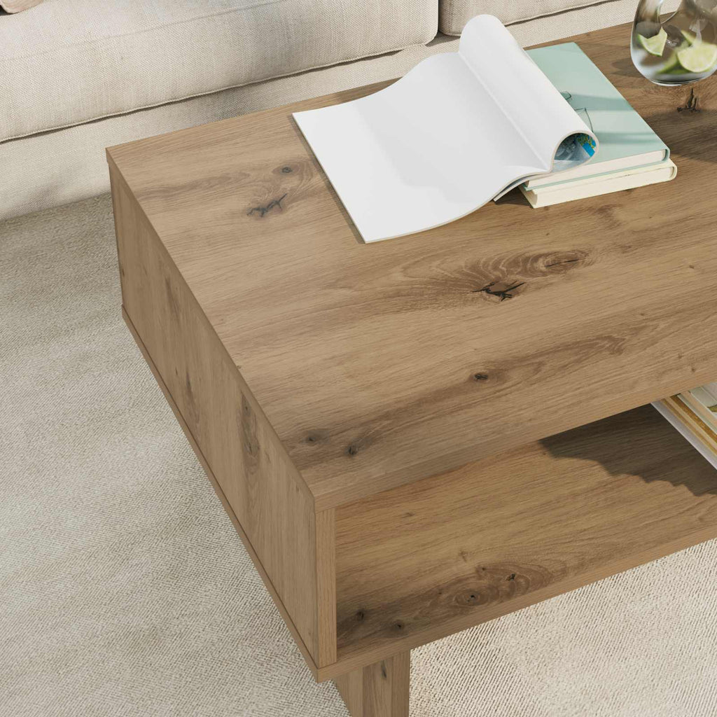 vidaXL Stolik kawowy Dąb rzemieślniczy 80 x 46 x 35 cm