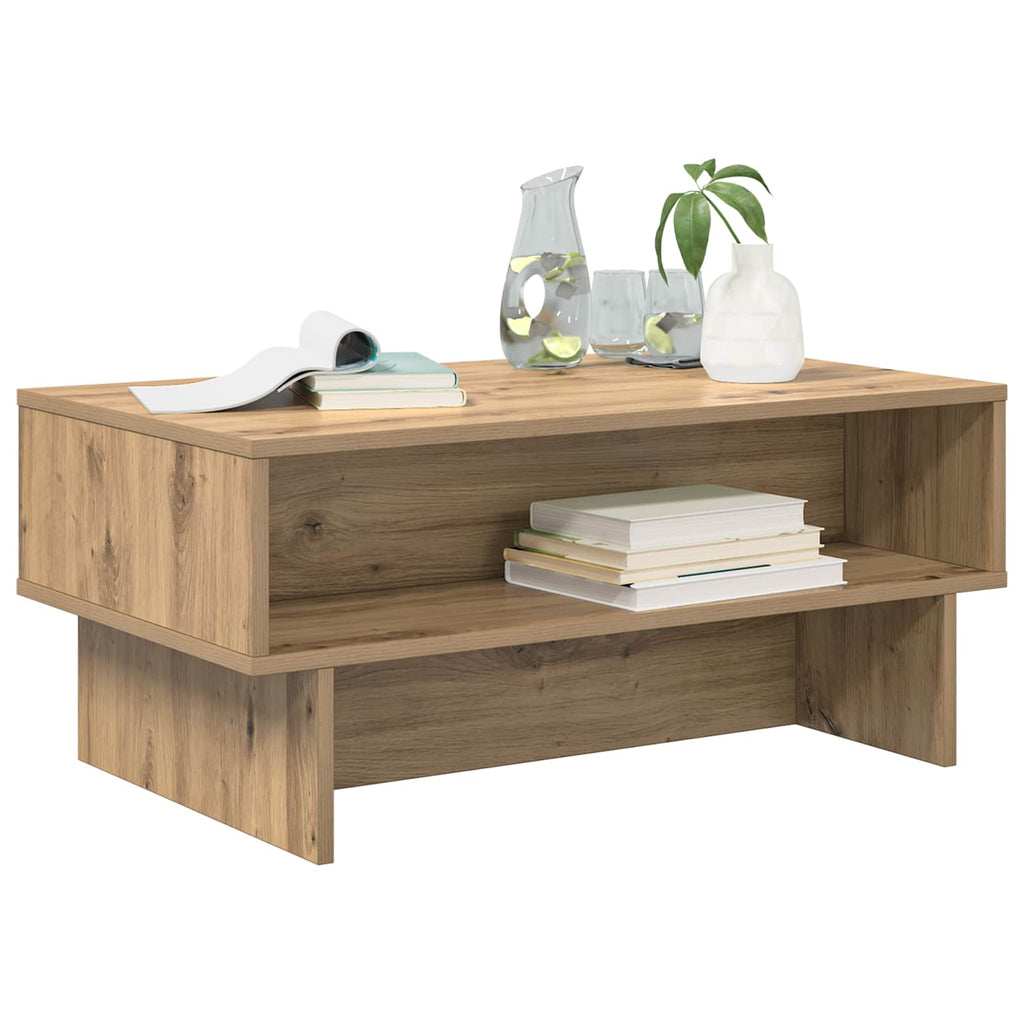 vidaXL Stolik kawowy Dąb rzemieślniczy 80 x 46 x 35 cm