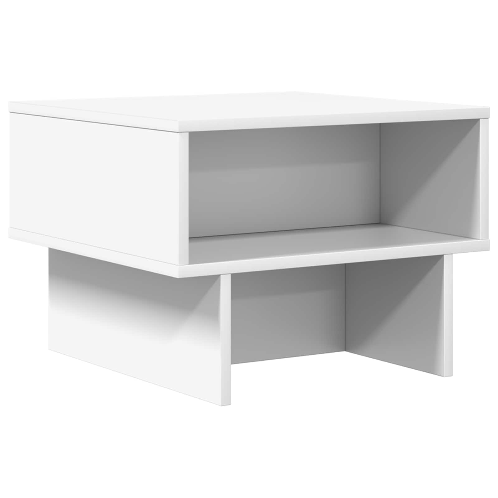 vidaXL Stolik kawowy Biały 48 x 46 x 35 cm Materiał drewnopochodny