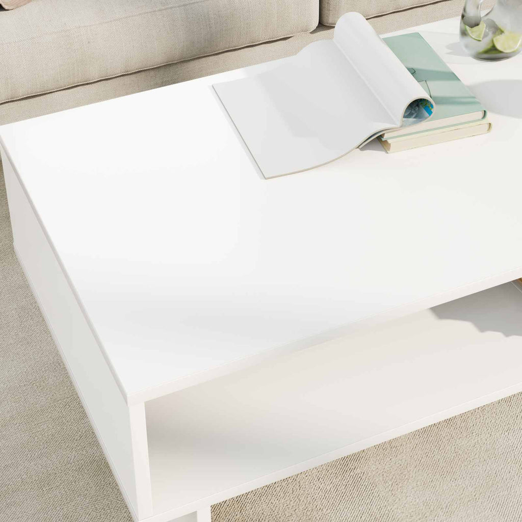 vidaXL Stolik kawowy Biały 100 x 46 x 35 cm Materiał drewnopochodny