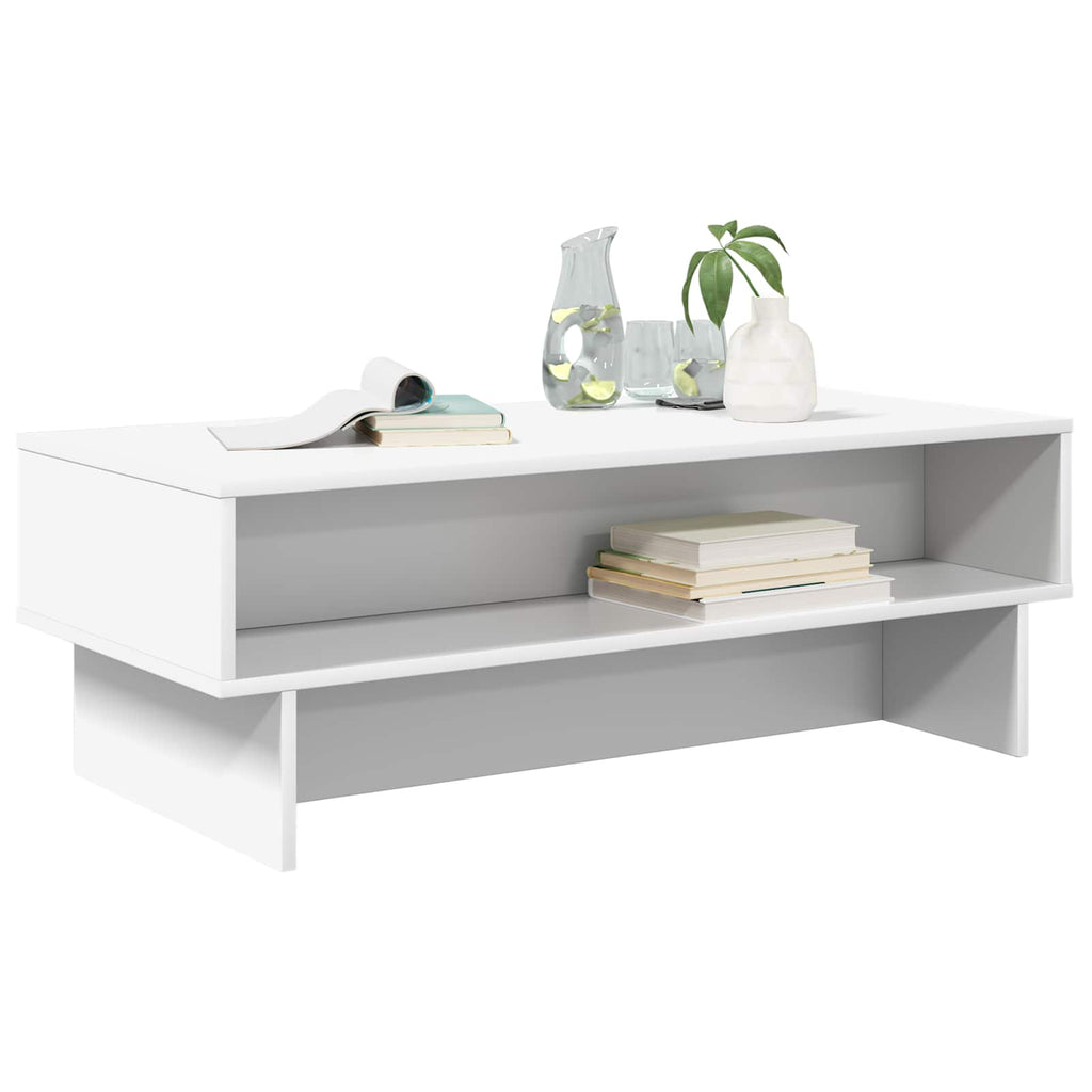 vidaXL Stolik kawowy Biały 100 x 46 x 35 cm Materiał drewnopochodny
