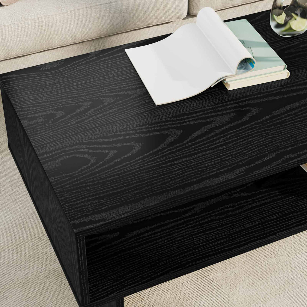 vidaXL Stolik kawowy Czarny Dąb 100 x 46 x 35 cm