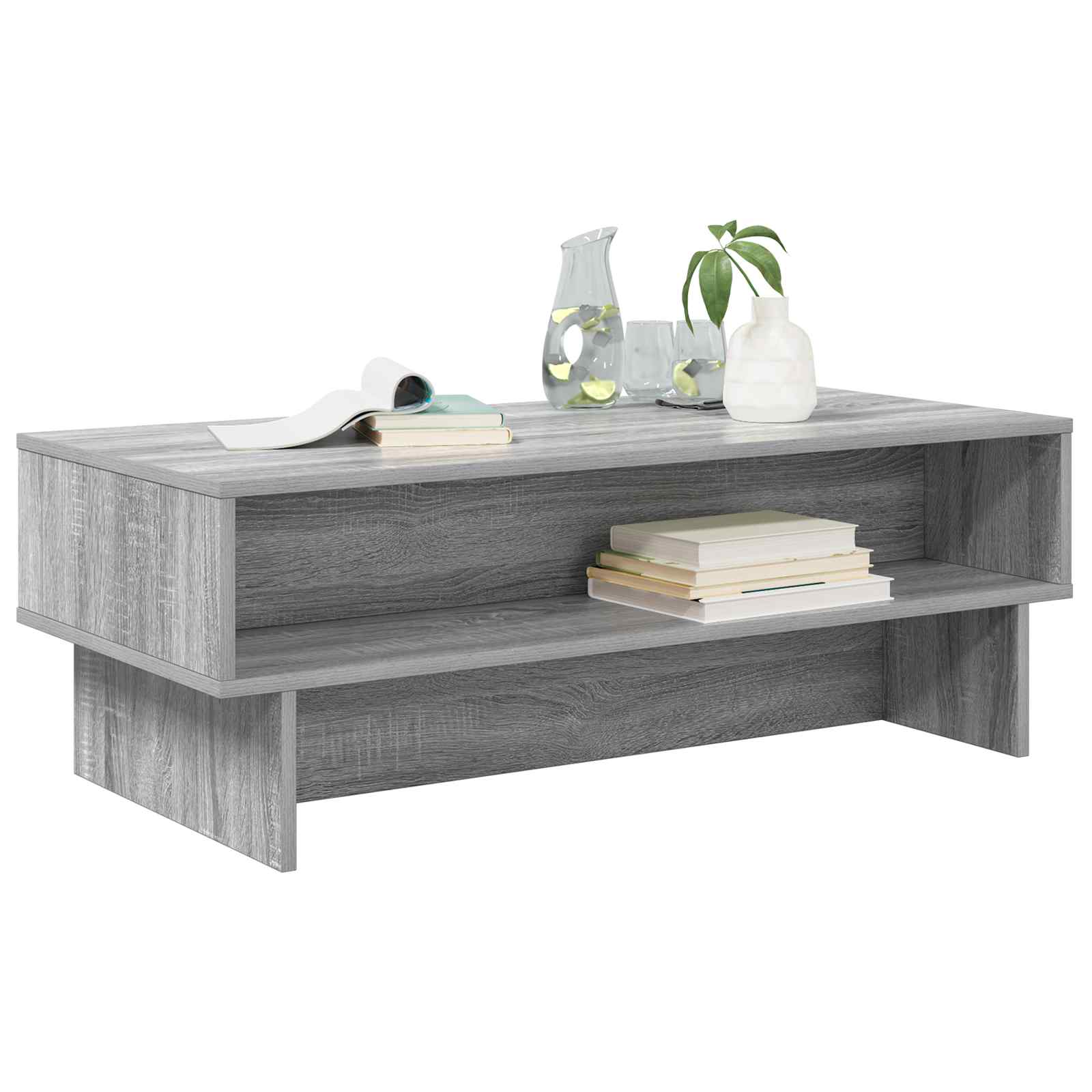 vidaXL Stolik kawowy Szary Sonoma 100 x 46 x 35 cm