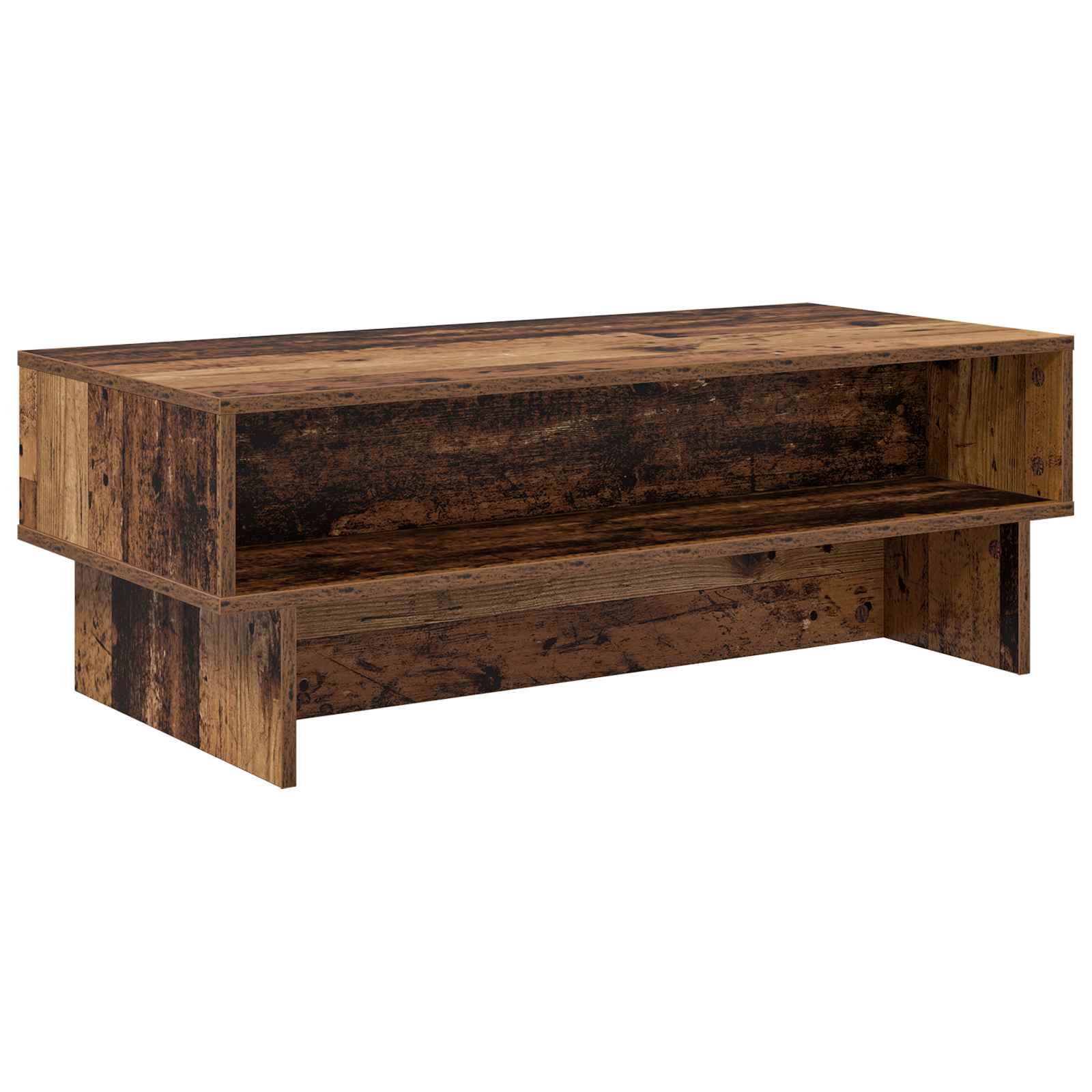 vidaXL Stolik kawowy Stare drewno 100 x 46 x 35 cm
