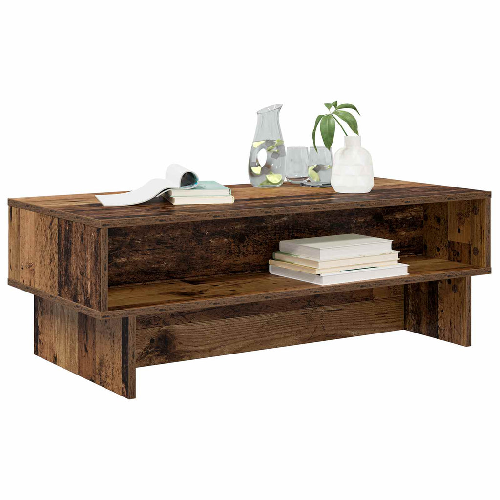 vidaXL Stolik kawowy Stare drewno 100 x 46 x 35 cm