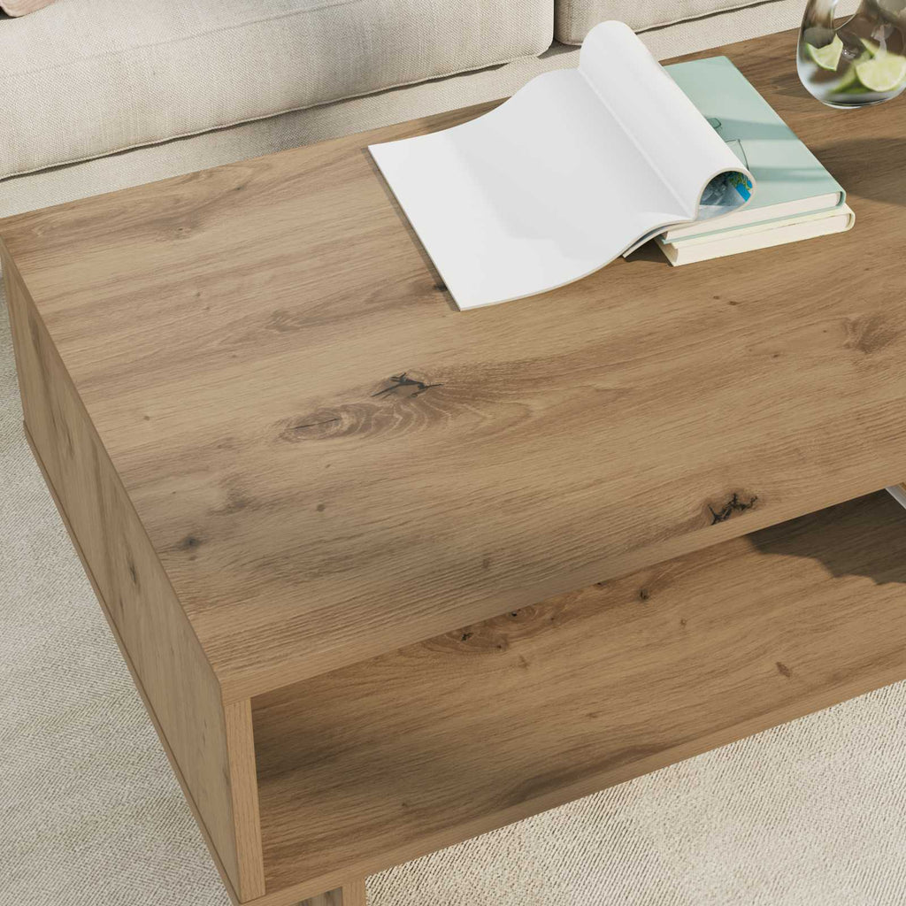 vidaXL Stolik kawowy Dąb rzemieślniczy 100 x 46 x 35 cm
