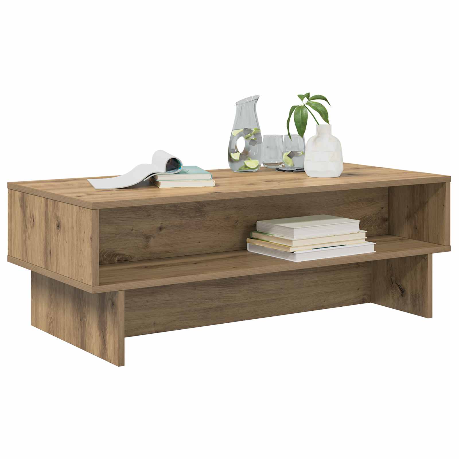 vidaXL Stolik kawowy Dąb rzemieślniczy 100 x 46 x 35 cm