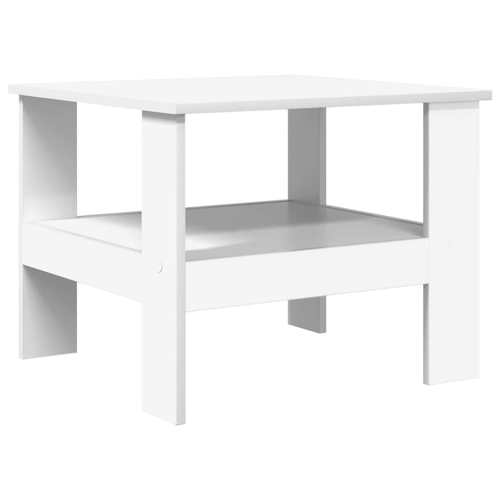 vidaXL Stolik kawowy Biały 57 x 55 x 45 cm Materiał drewnopochodny