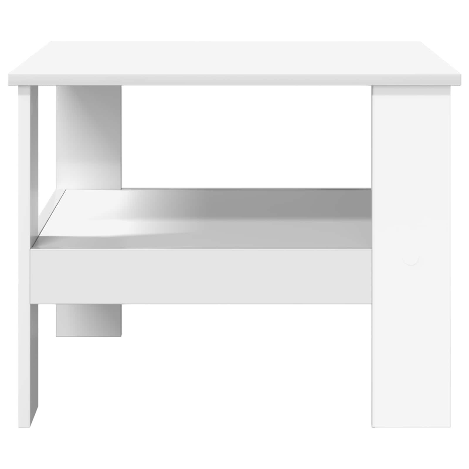 vidaXL Stolik kawowy Biały 57 x 55 x 45 cm Materiał drewnopochodny