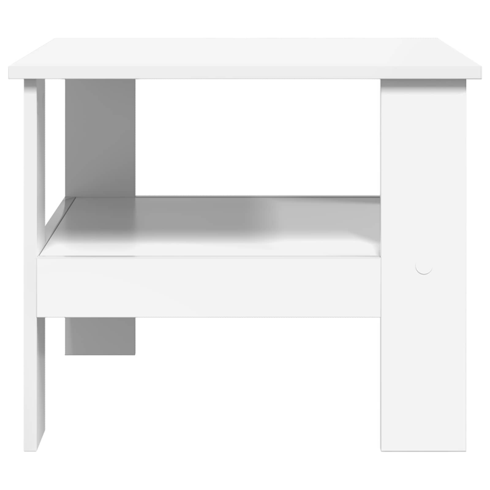 vidaXL Stolik kawowy Biały 57 x 55 x 45 cm Materiał drewnopochodny