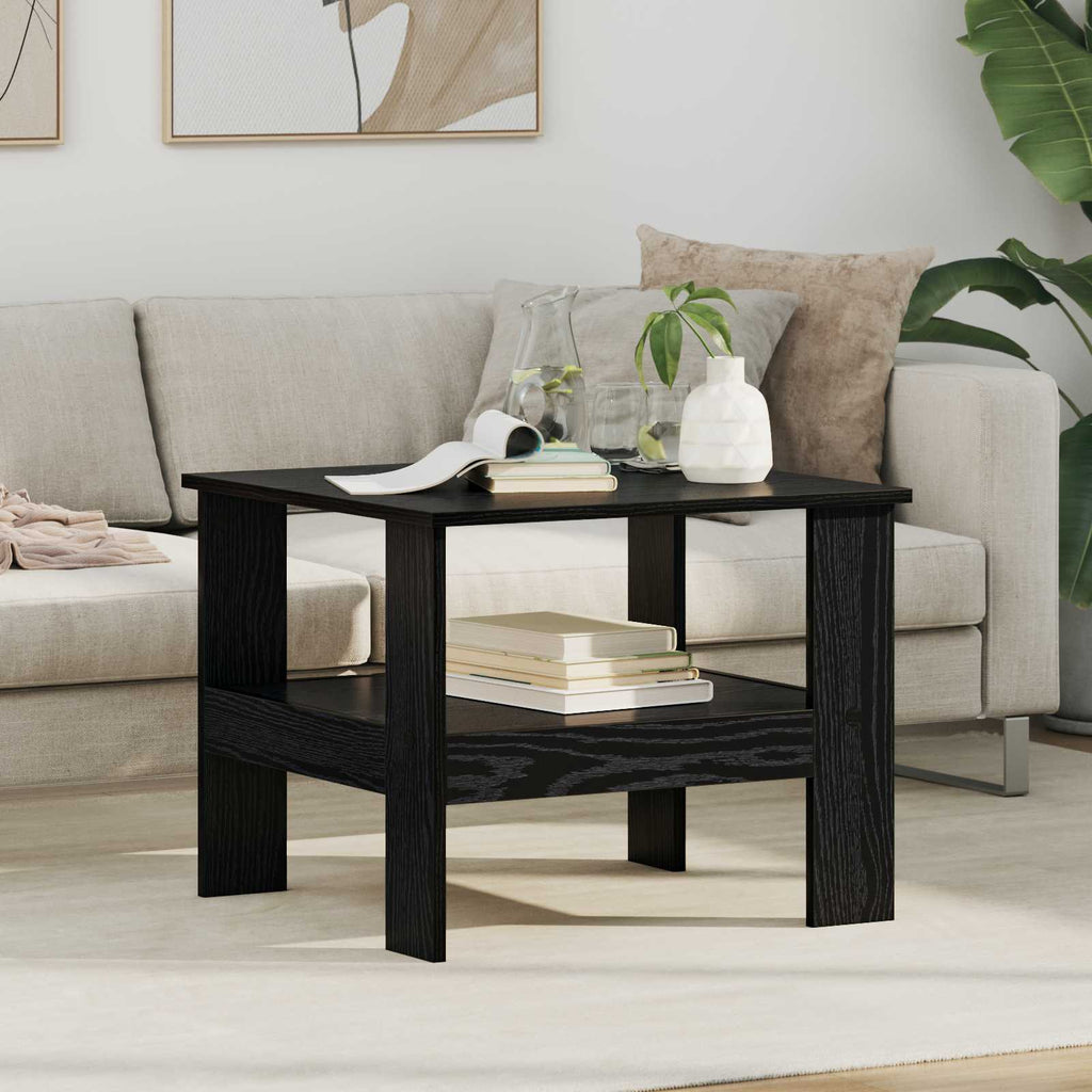 vidaXL Stolik kawowy Czarny Dąb 57 x 55 x 45 cm
