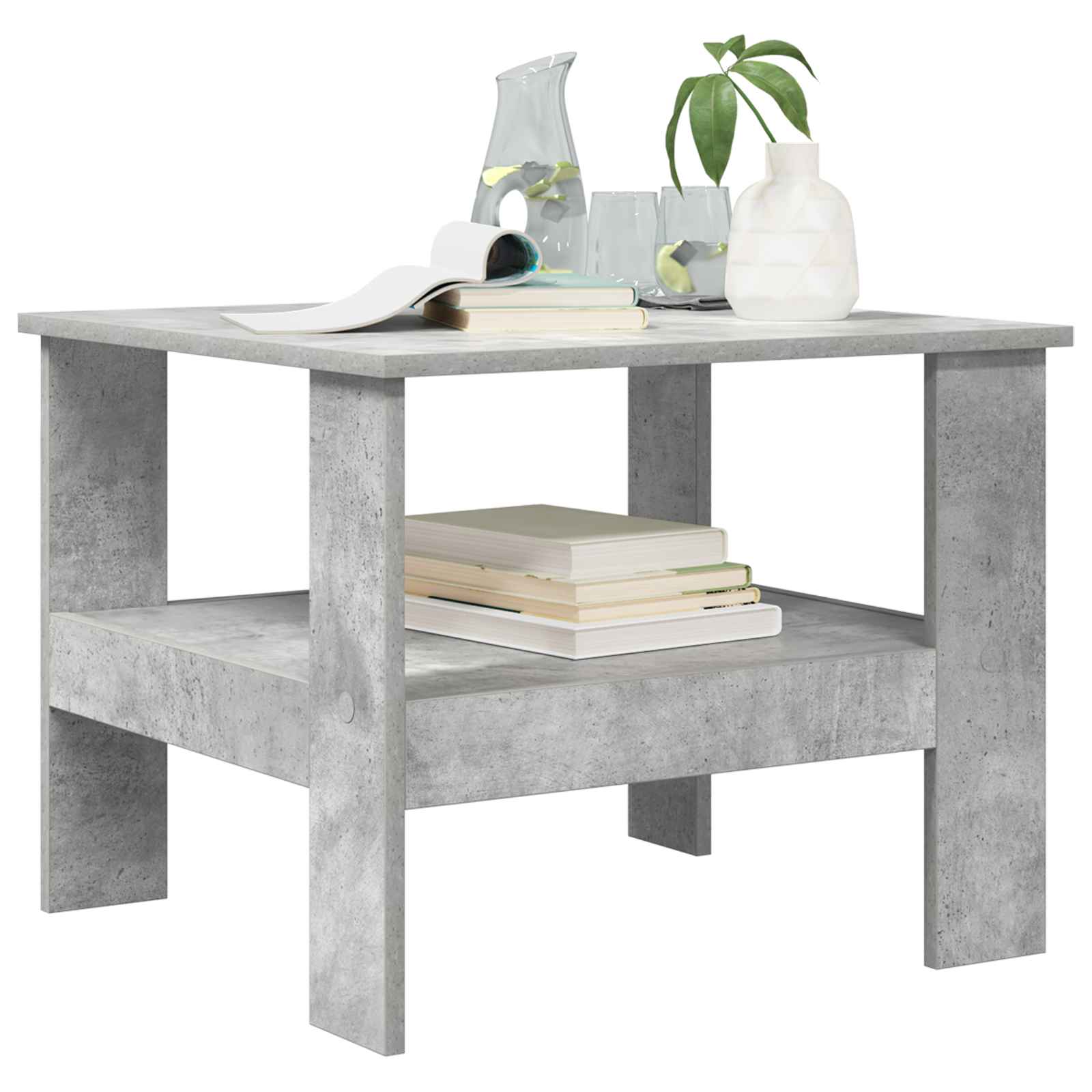 vidaXL Stolik kawowy Betonowy szary 57 x 55 x 45 cm