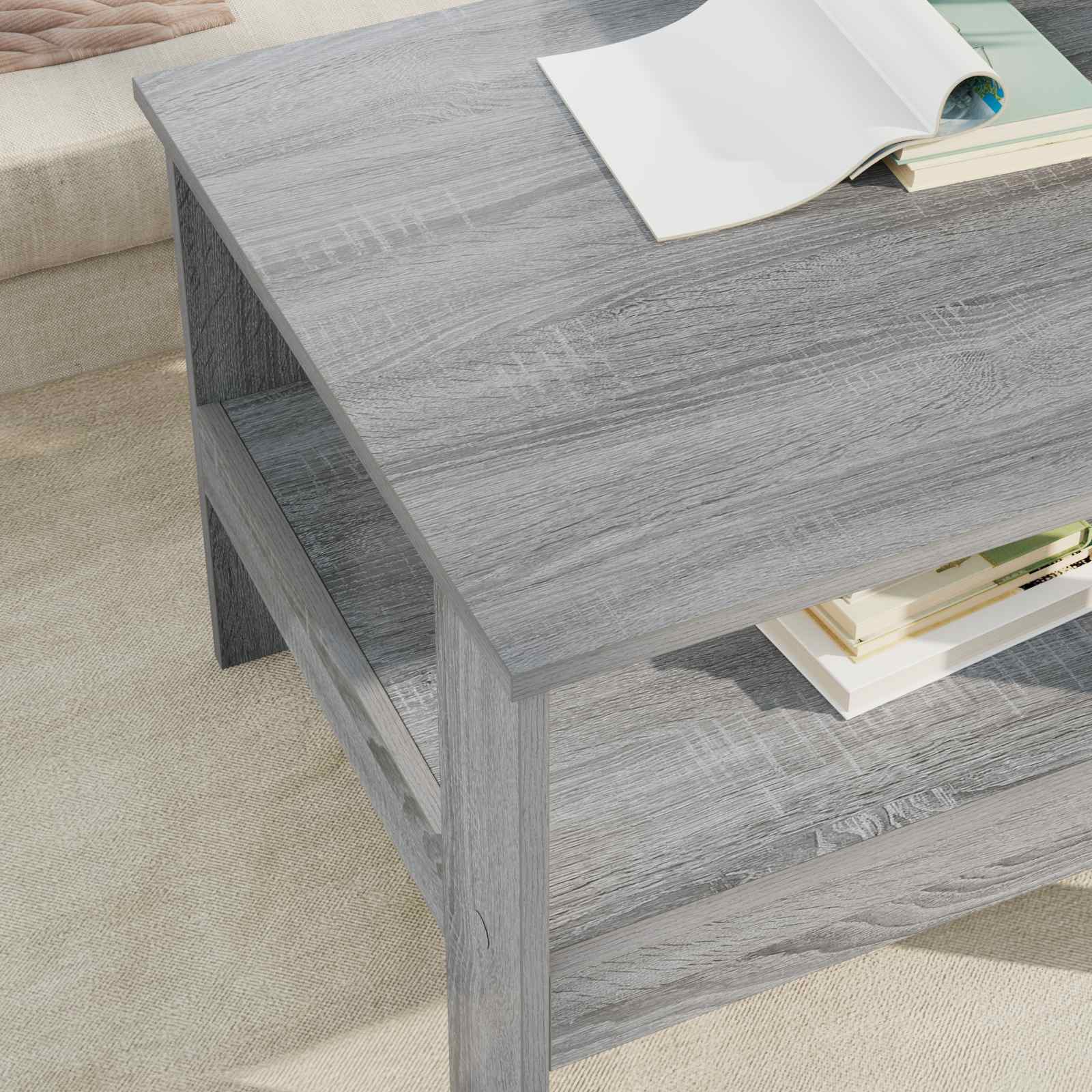 vidaXL Stolik kawowy Szary Sonoma 57 x 55 x 45 cm