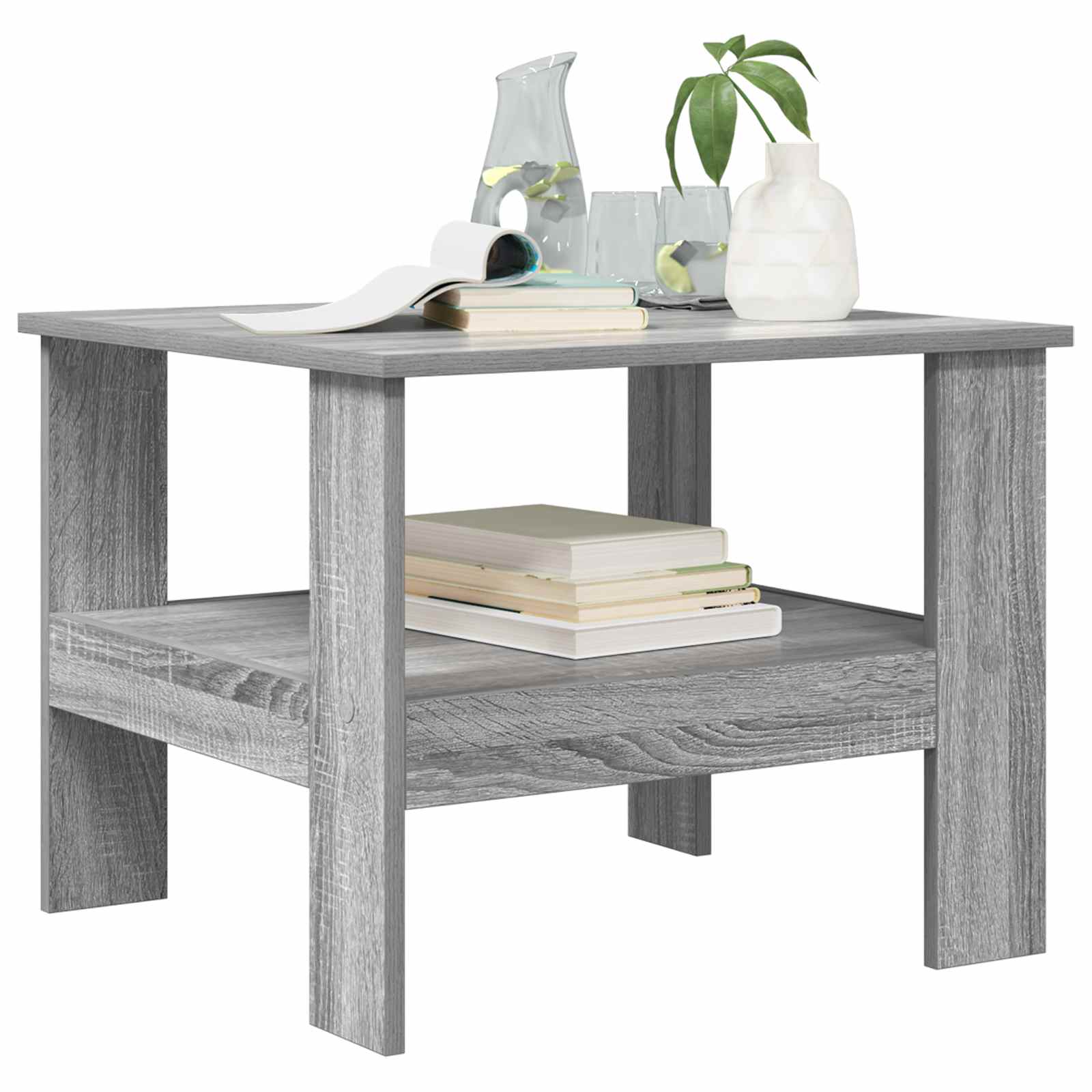 vidaXL Stolik kawowy Szary Sonoma 57 x 55 x 45 cm