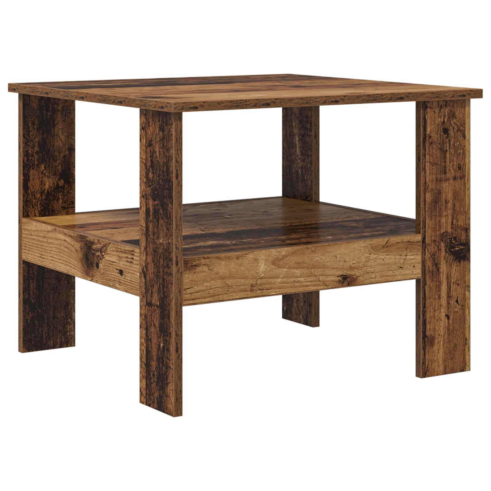 vidaXL Stolik kawowy Stare drewno 57 x 55 x 45 cm