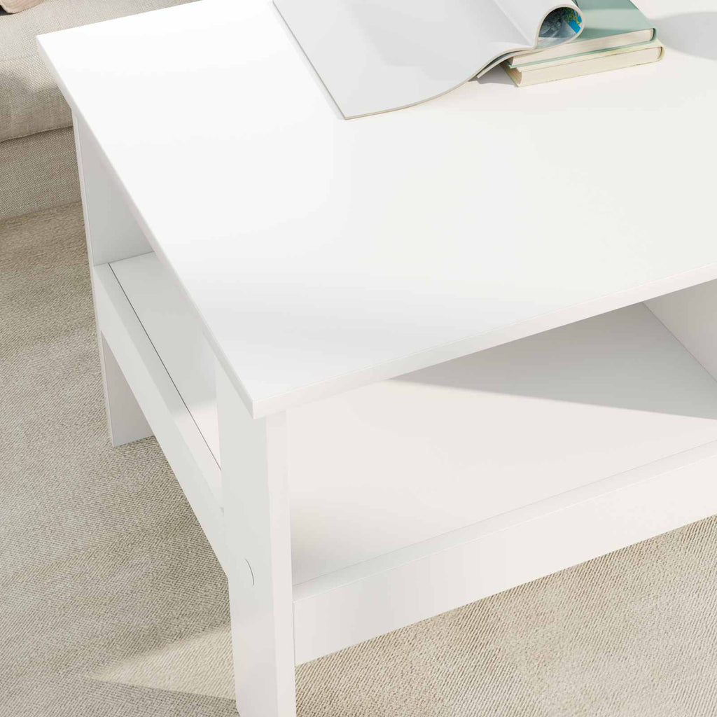 vidaXL Stolik kawowy Biały 90 x 50 x 45 cm Materiał drewnopochodny