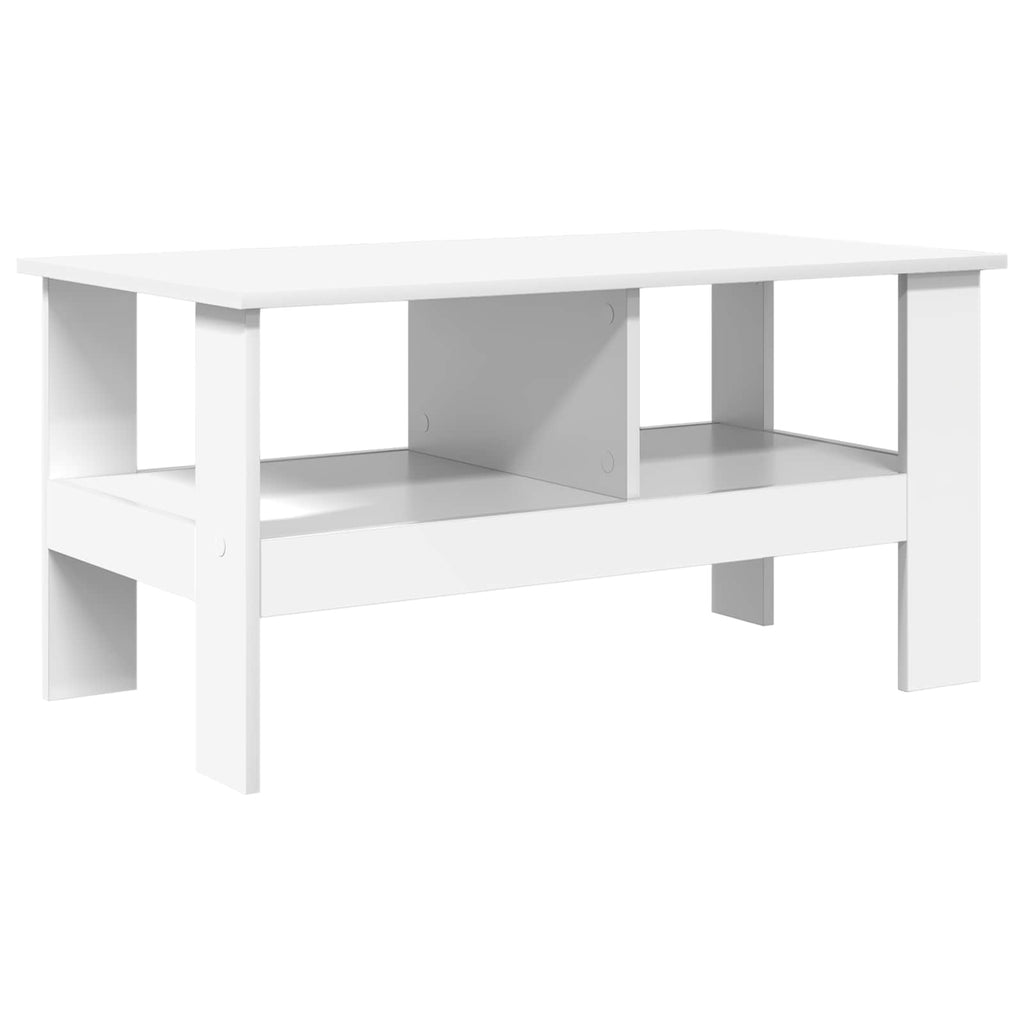 vidaXL Stolik kawowy Biały 90 x 50 x 45 cm Materiał drewnopochodny