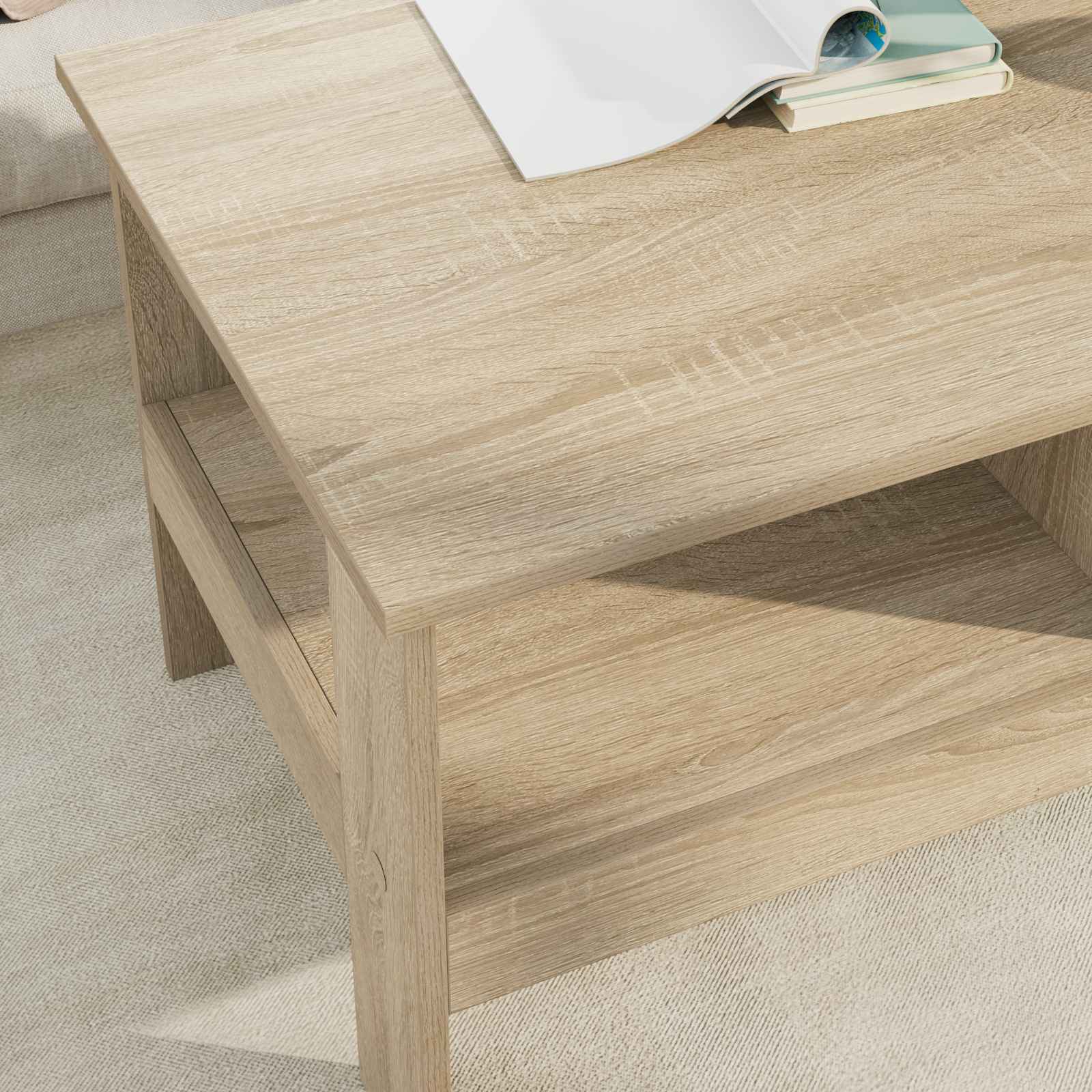 vidaXL Stolik kawowy Dąb Sonoma 90 x 50 x 45 cm