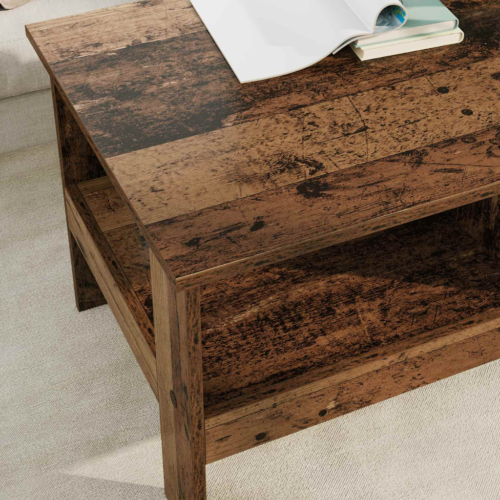 vidaXL Stolik kawowy Stare drewno 90 x 50 x 45 cm