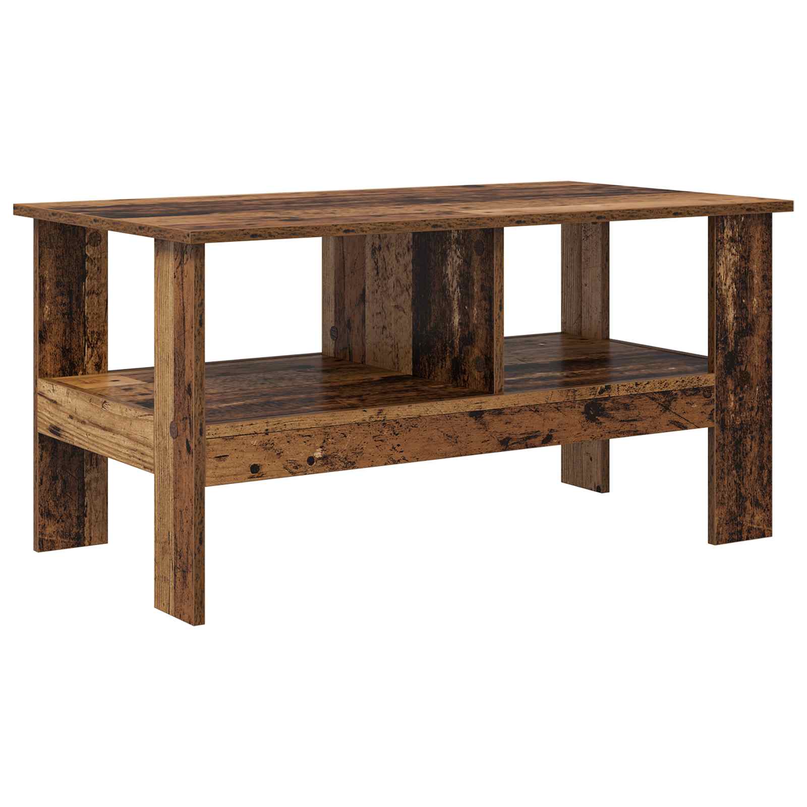 vidaXL Stolik kawowy Stare drewno 90 x 50 x 45 cm