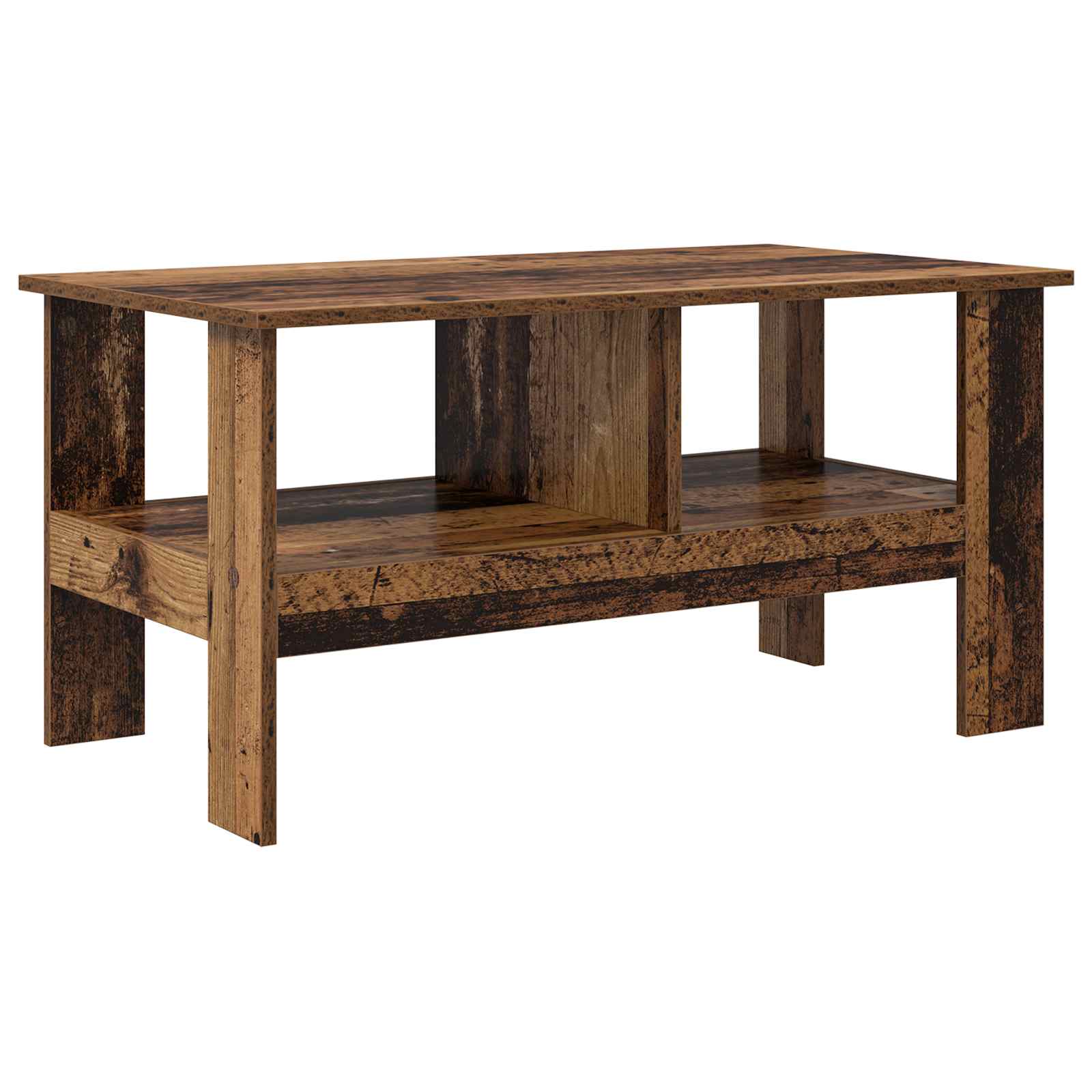 vidaXL Stolik kawowy Stare drewno 90 x 50 x 45 cm