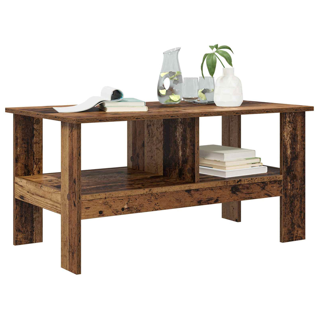 vidaXL Stolik kawowy Stare drewno 90 x 50 x 45 cm