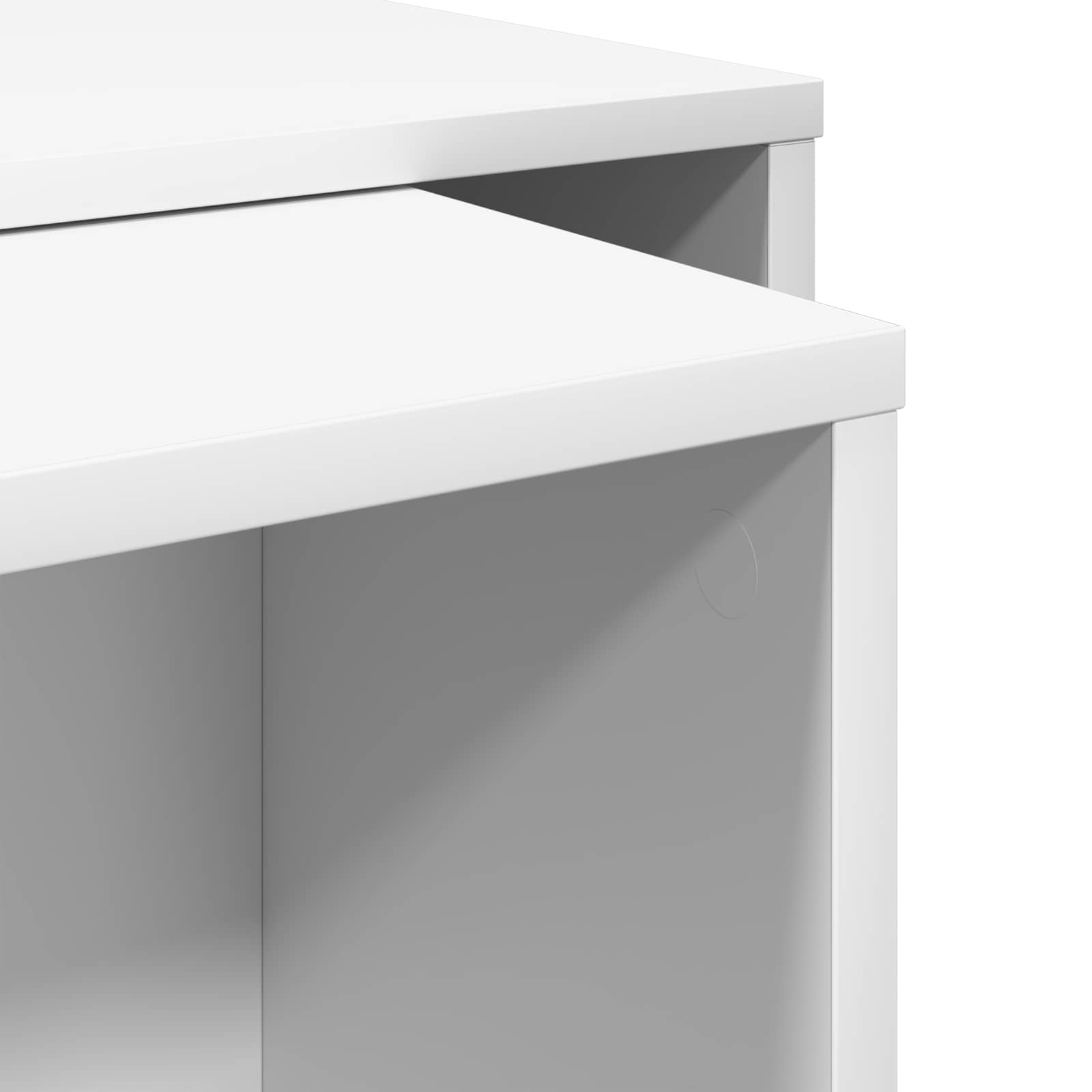 vidaXL Zestaw stolików kawowych 2 pcs Biały Materiał drewnopochodny