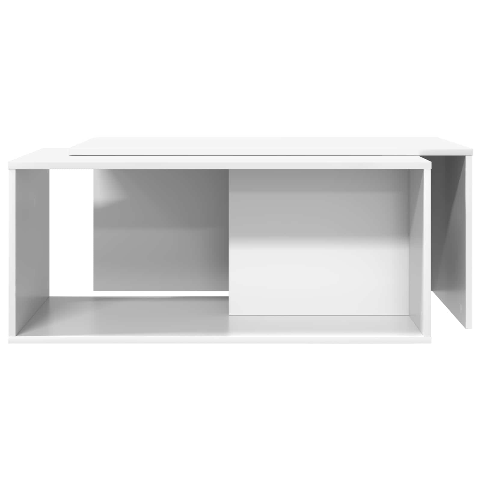 vidaXL Zestaw stolików kawowych 2 pcs Biały Materiał drewnopochodny