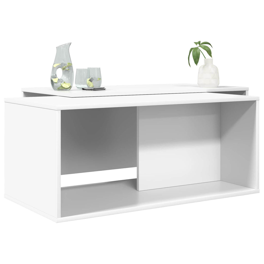 vidaXL Zestaw stolików kawowych 2 pcs Biały Materiał drewnopochodny