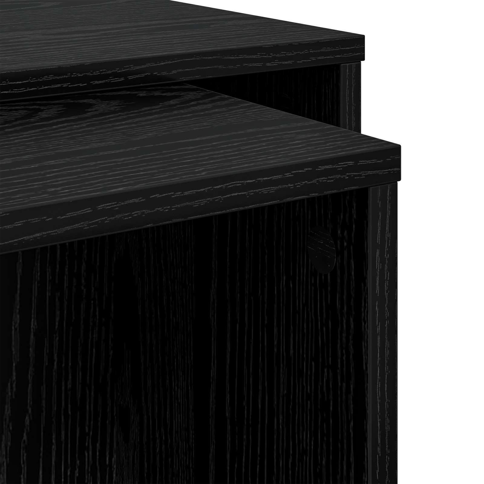 vidaXL Zestaw stolików kawowych 2 pcs Czarny Dąb