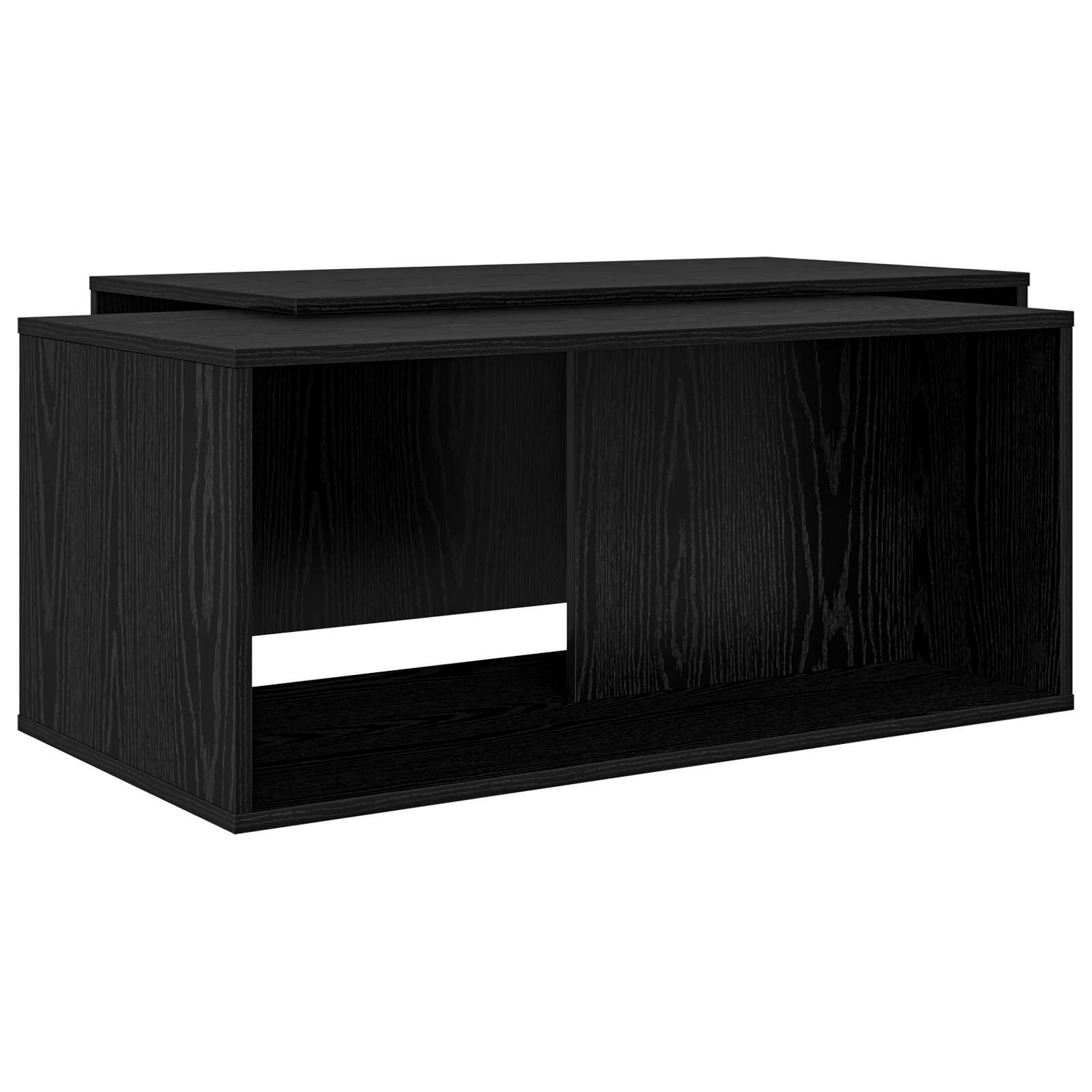 vidaXL Zestaw stolików kawowych 2 pcs Czarny Dąb