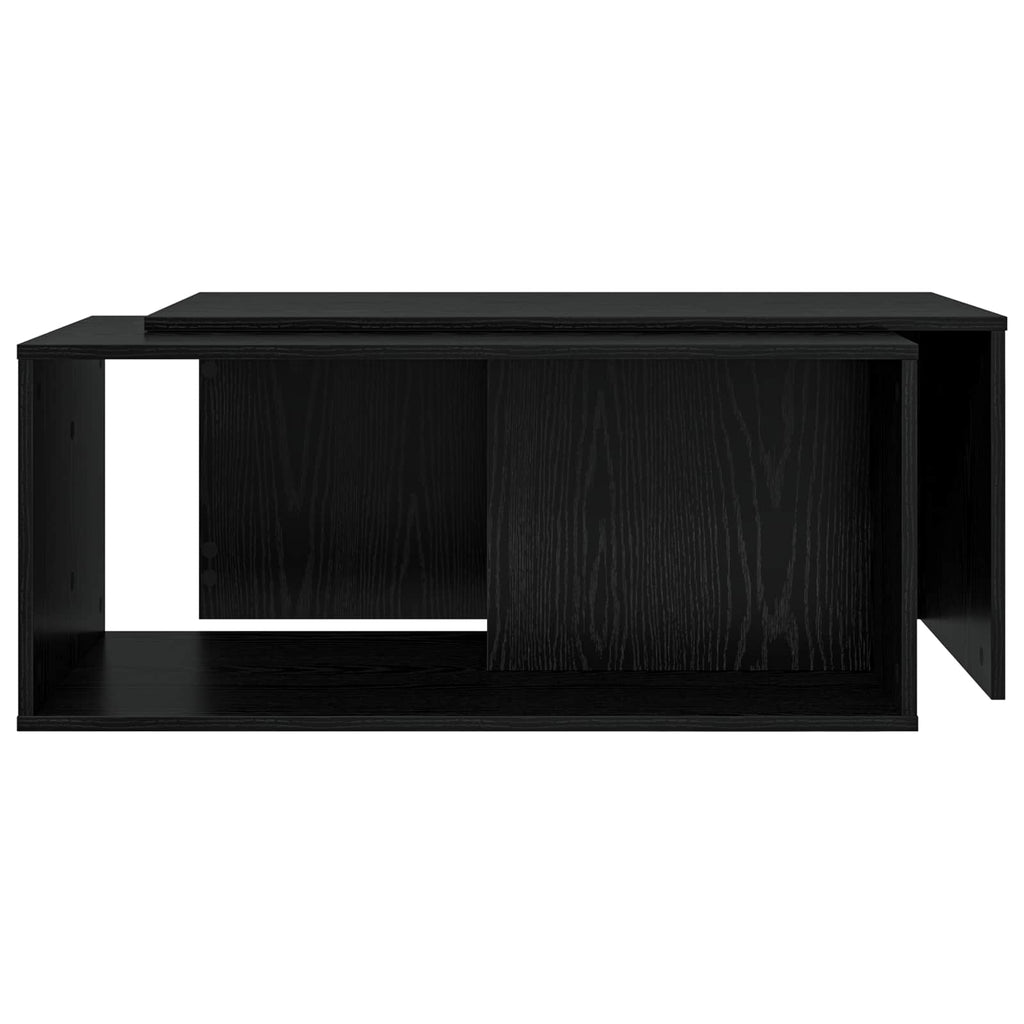 vidaXL Zestaw stolików kawowych 2 pcs Czarny Dąb