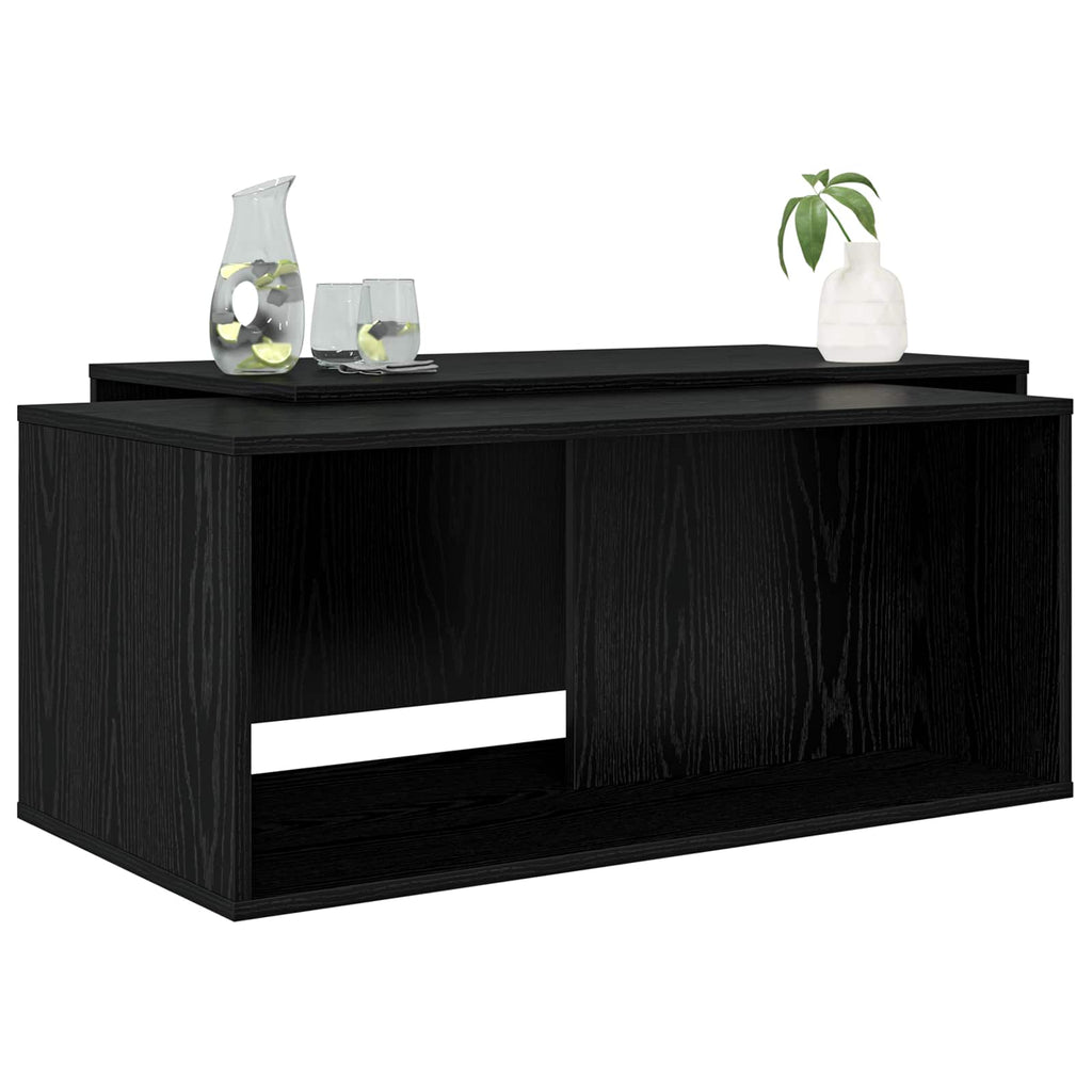 vidaXL Zestaw stolików kawowych 2 pcs Czarny Dąb