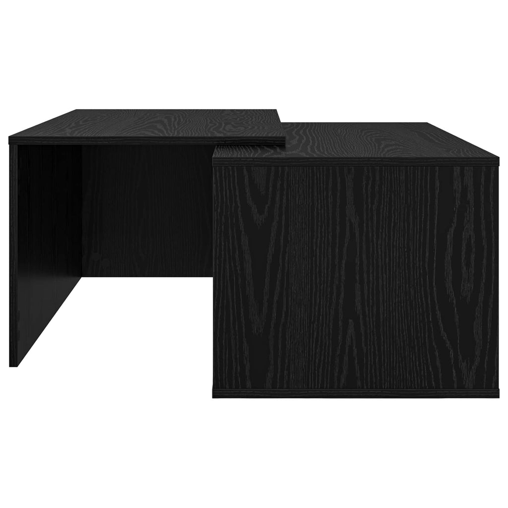 vidaXL Zestaw stolików kawowych 2 pcs Czarny Dąb