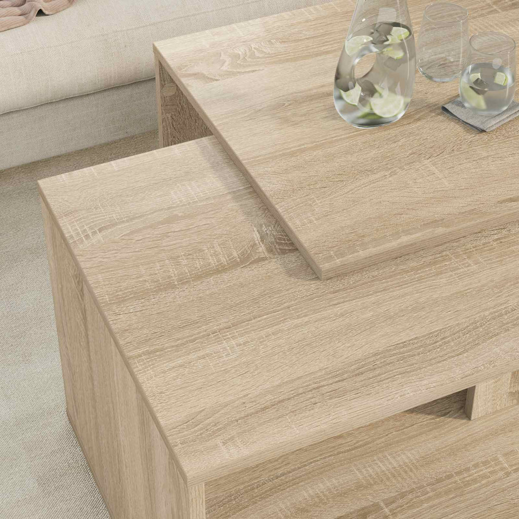 vidaXL Zestaw stolików kawowych 2 pcs Dąb Sonoma