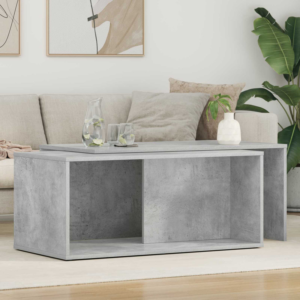 vidaXL Zestaw stolików kawowych 2 pcs Betonowy szary