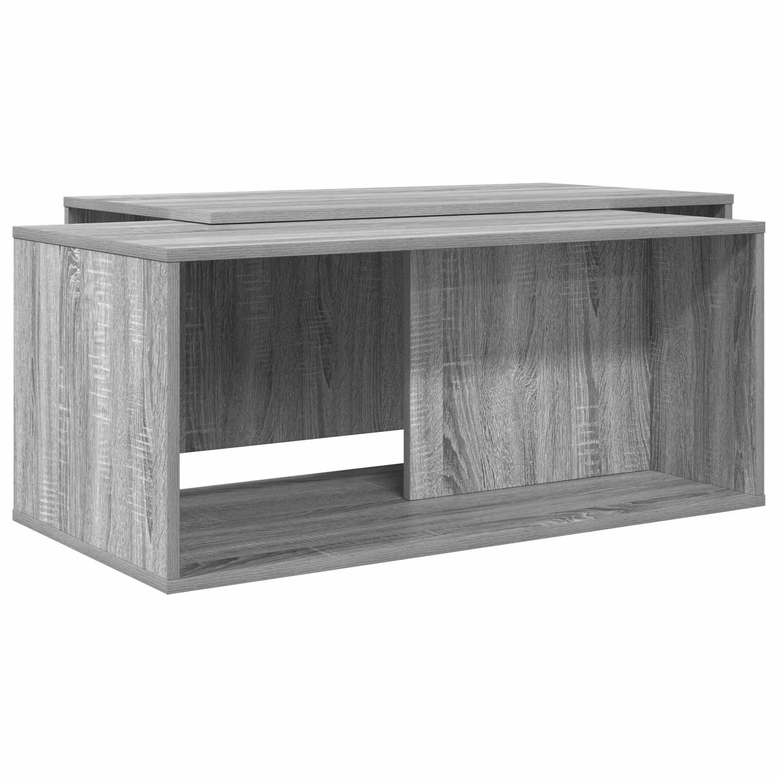 vidaXL Zestaw stolików kawowych 2 pcs Szary Sonoma