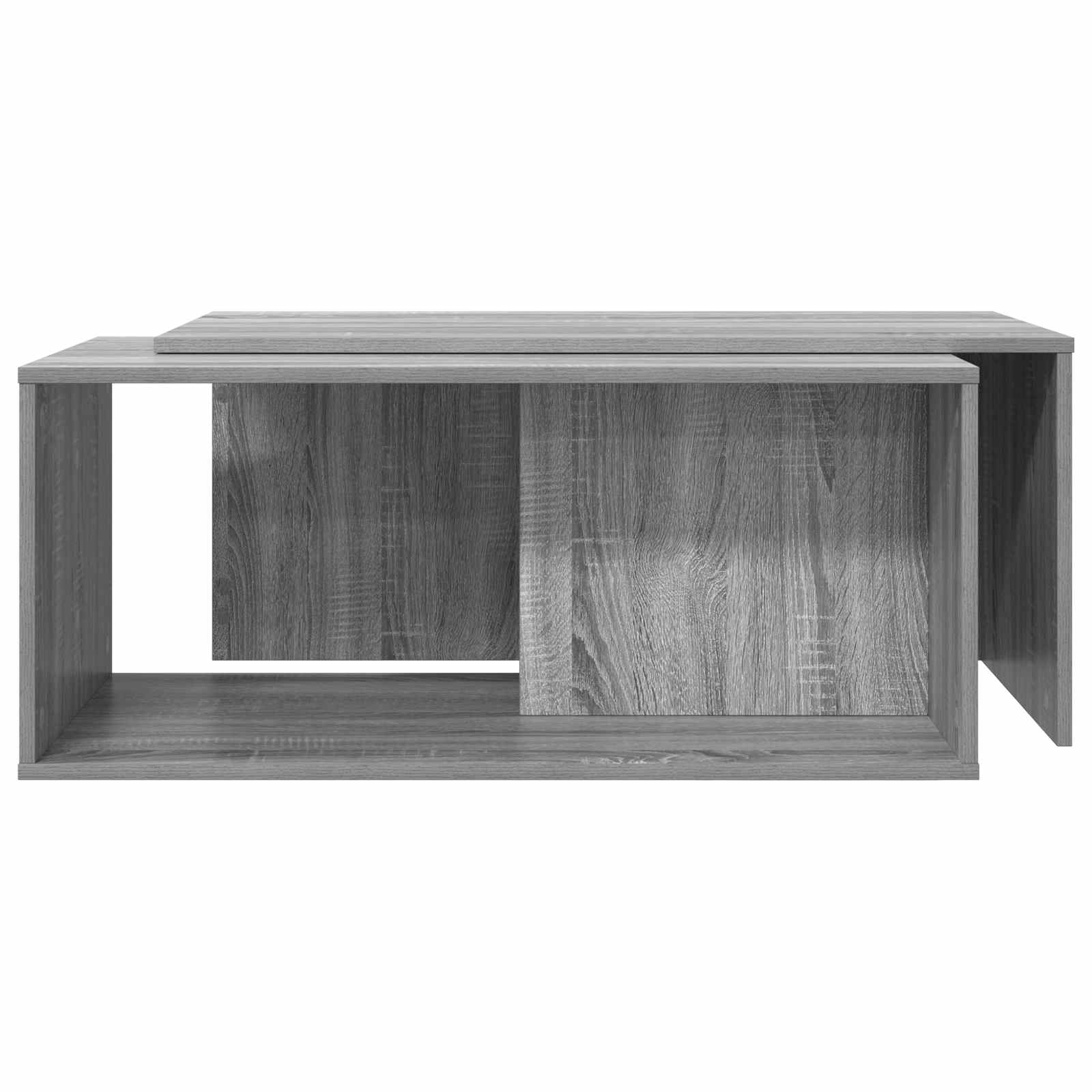 vidaXL Zestaw stolików kawowych 2 pcs Szary Sonoma