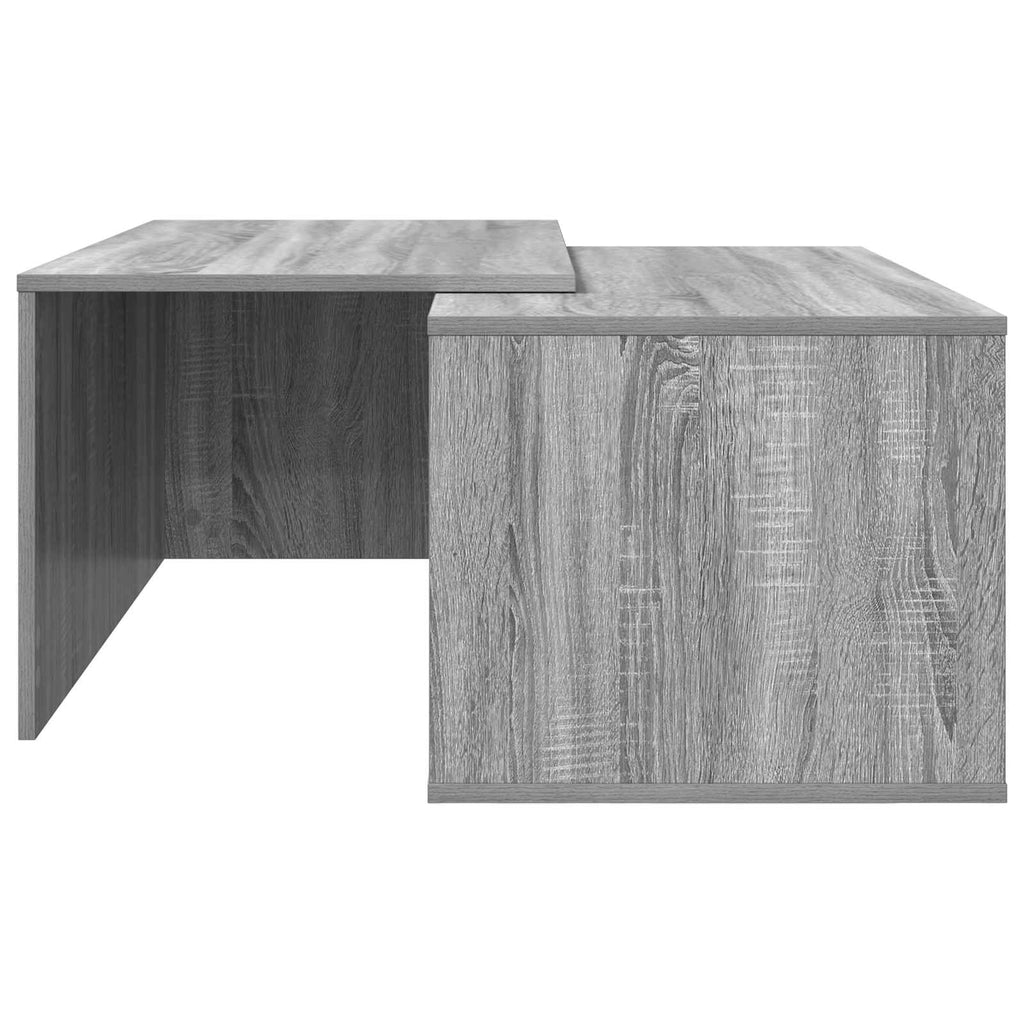 vidaXL Zestaw stolików kawowych 2 pcs Szary Sonoma