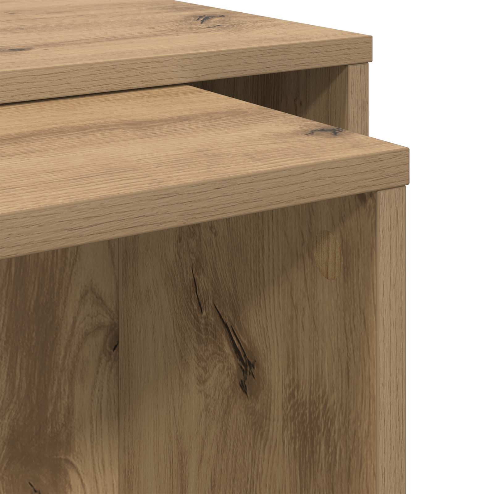 vidaXL Zestaw stolików kawowych 2 pcs Dąb rzemieślniczy