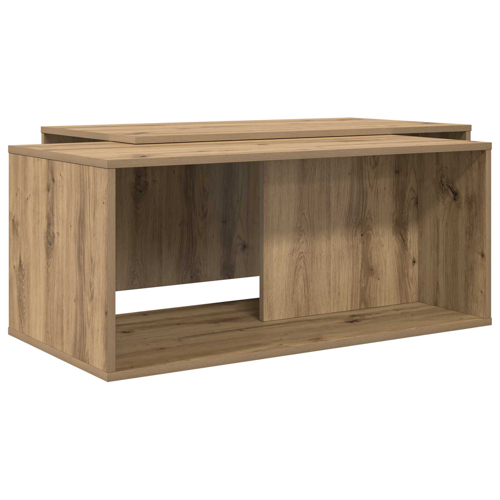 vidaXL Zestaw stolików kawowych 2 pcs Dąb rzemieślniczy