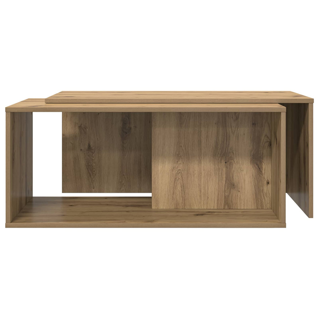 vidaXL Zestaw stolików kawowych 2 pcs Dąb rzemieślniczy
