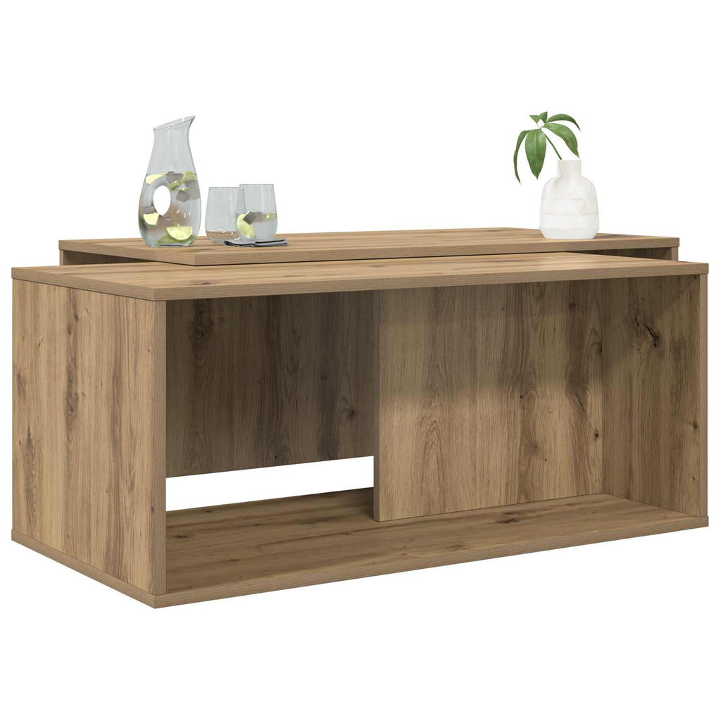 vidaXL Zestaw stolików kawowych 2 pcs Dąb rzemieślniczy