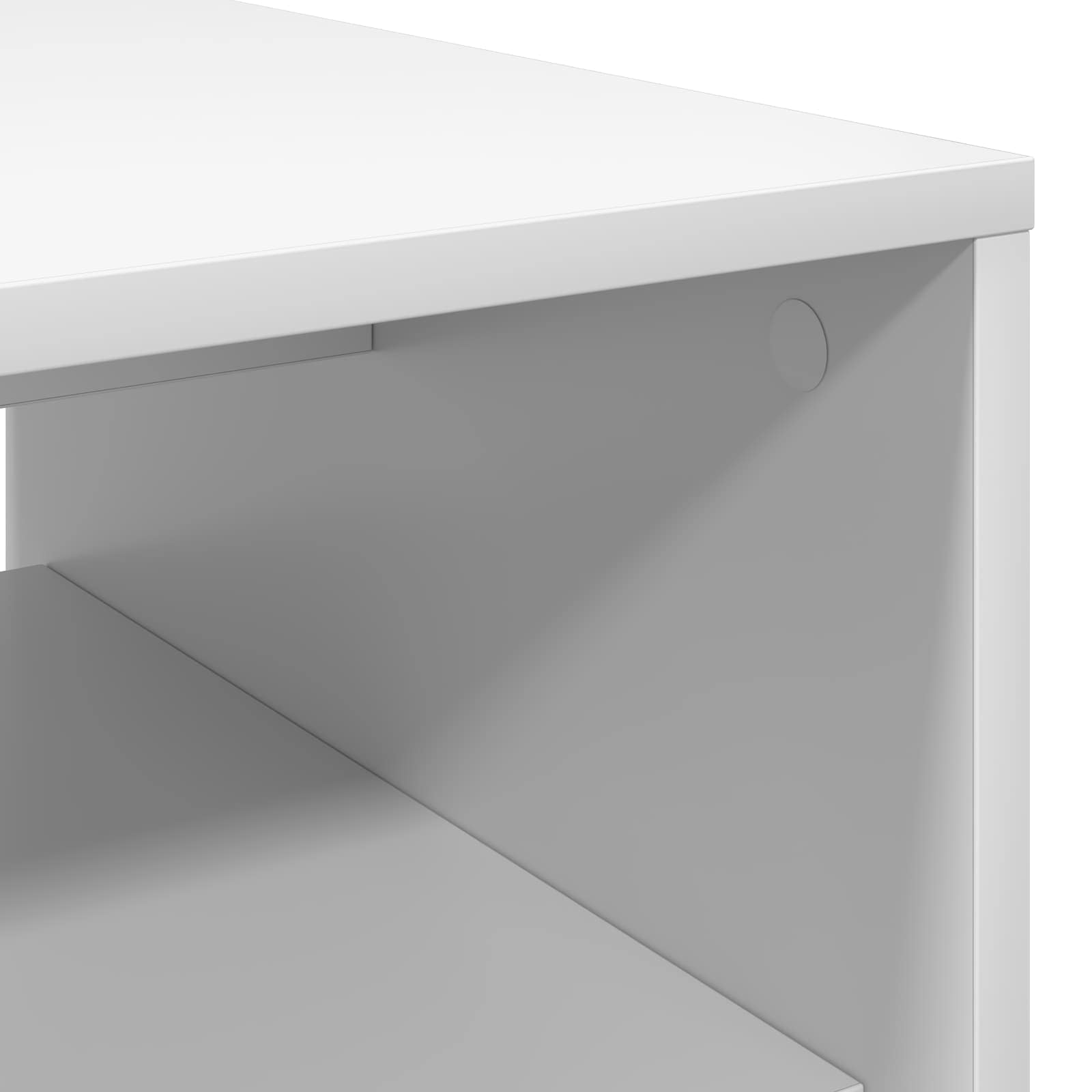 vidaXL Stolik kawowy Biały 60 x 50 x 40 cm Materiał drewnopochodny