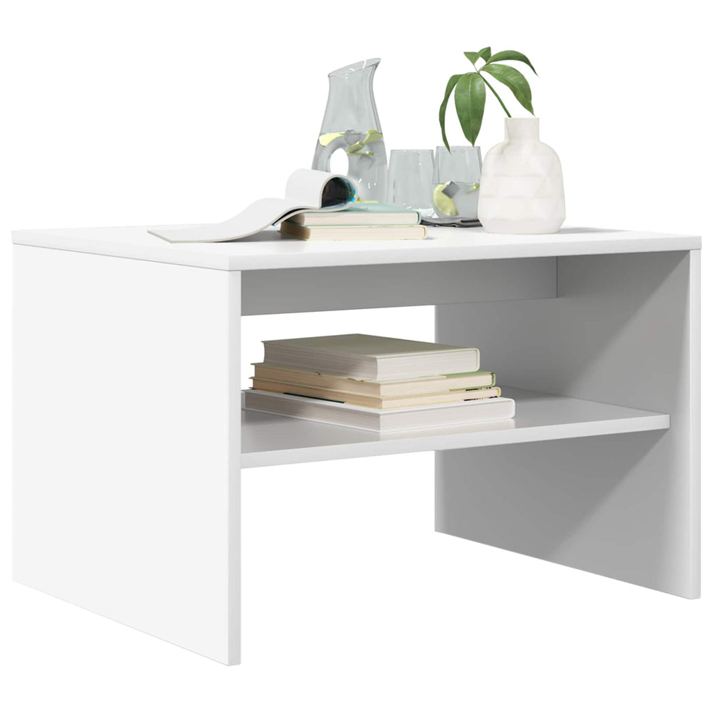 vidaXL Stolik kawowy Biały 60 x 50 x 40 cm Materiał drewnopochodny