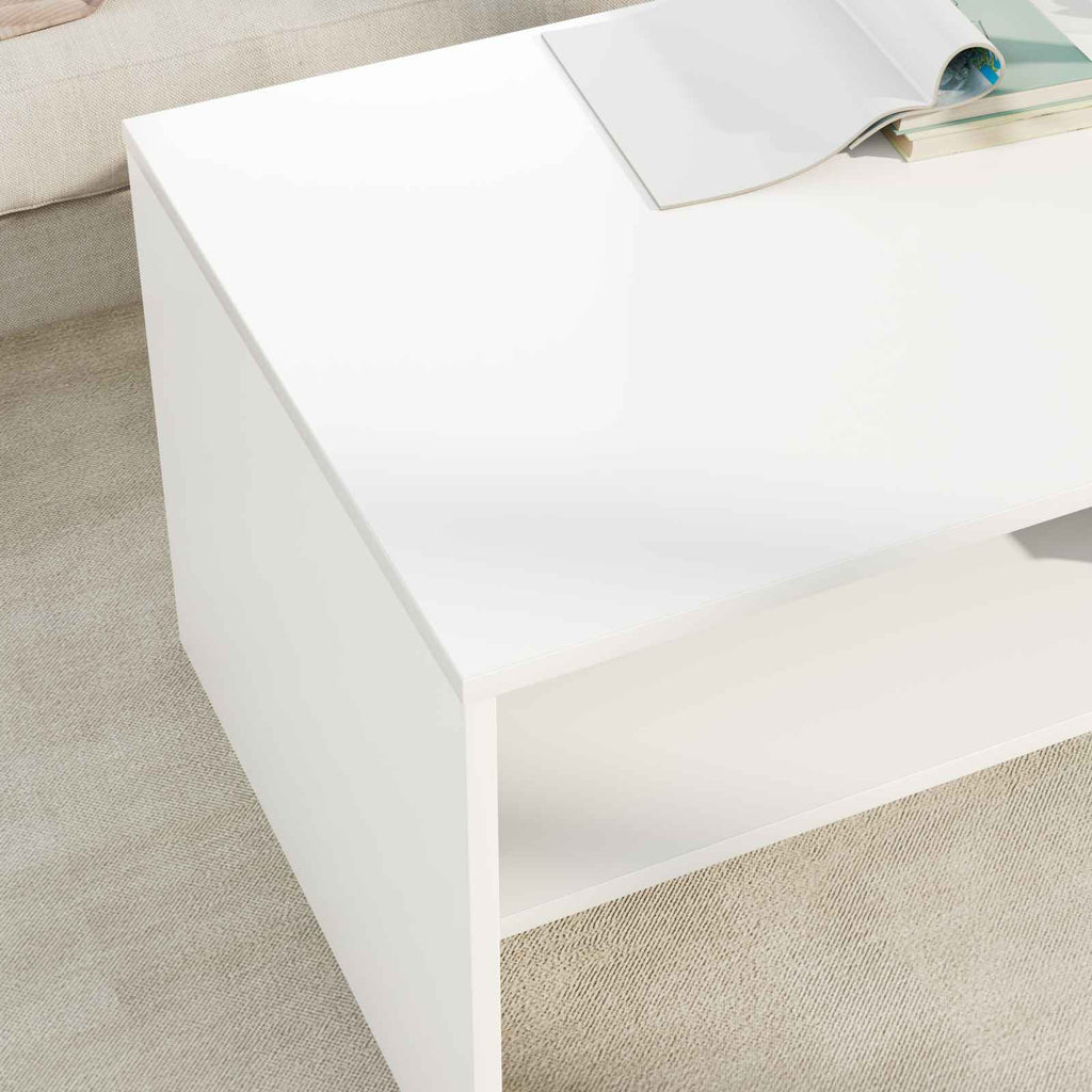 vidaXL Stolik kawowy Biały 100 x 50 x 40 cm Materiał drewnopochodny